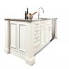 Merillat Classic Cannonsburg Maple Island in Cotton Paint with Tuscan Accent